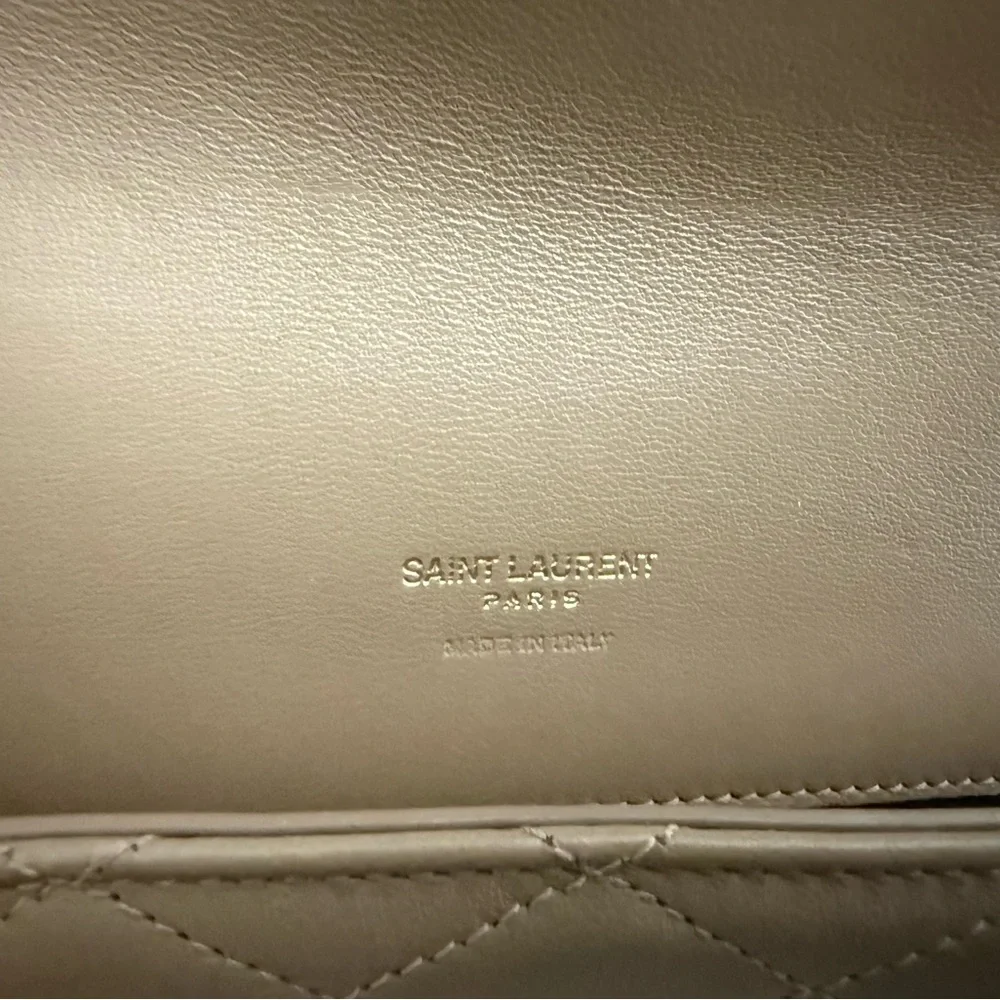 Brand new  Saint Laurent Tan Quilted Crossbody phone Bag - Picture 6 of 10